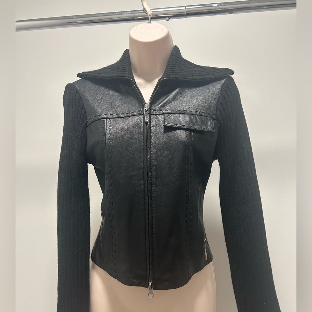 phosphorus faux leather zip up